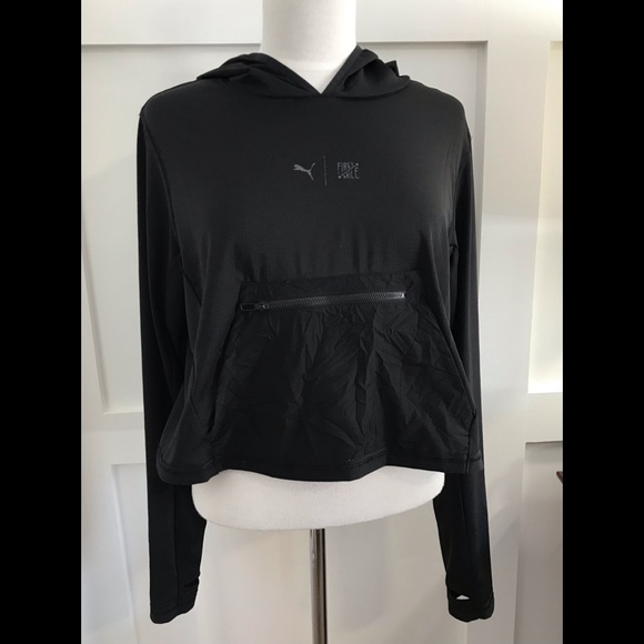 Puma Tops - PUMA - NWOT - Cropped Tech Fabric Hoodie